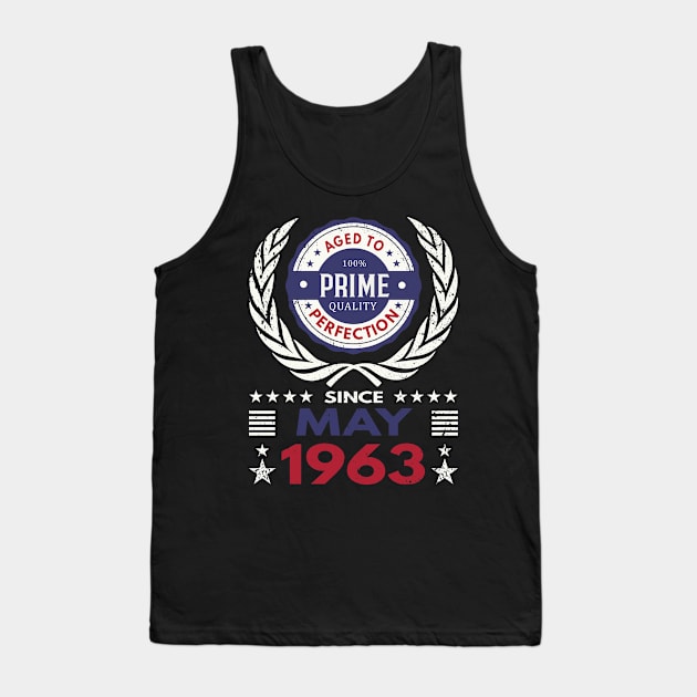 Birthday Design - Aged to Perfection Prime Quality - April 1963 Tank Top by Moonsmile Products